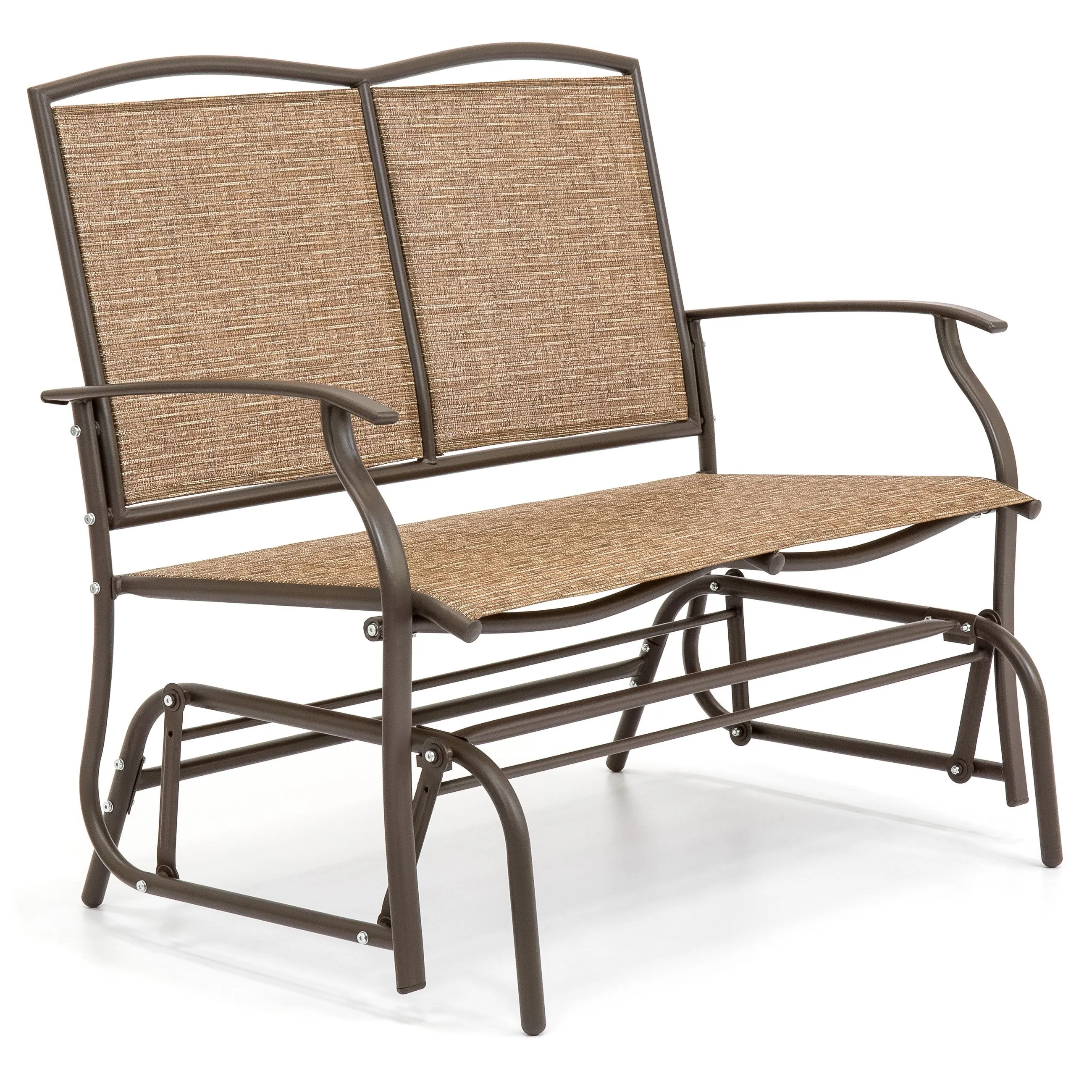 2-Person Patio Loveseat Glider Bench