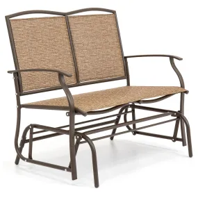 2-Person Patio Loveseat Glider Bench