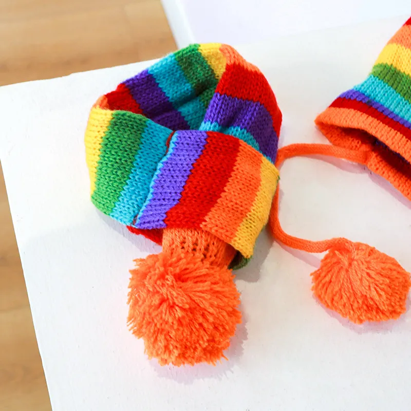 3 Set Hand-Woven Scarf Hat Footmuffs Accessories