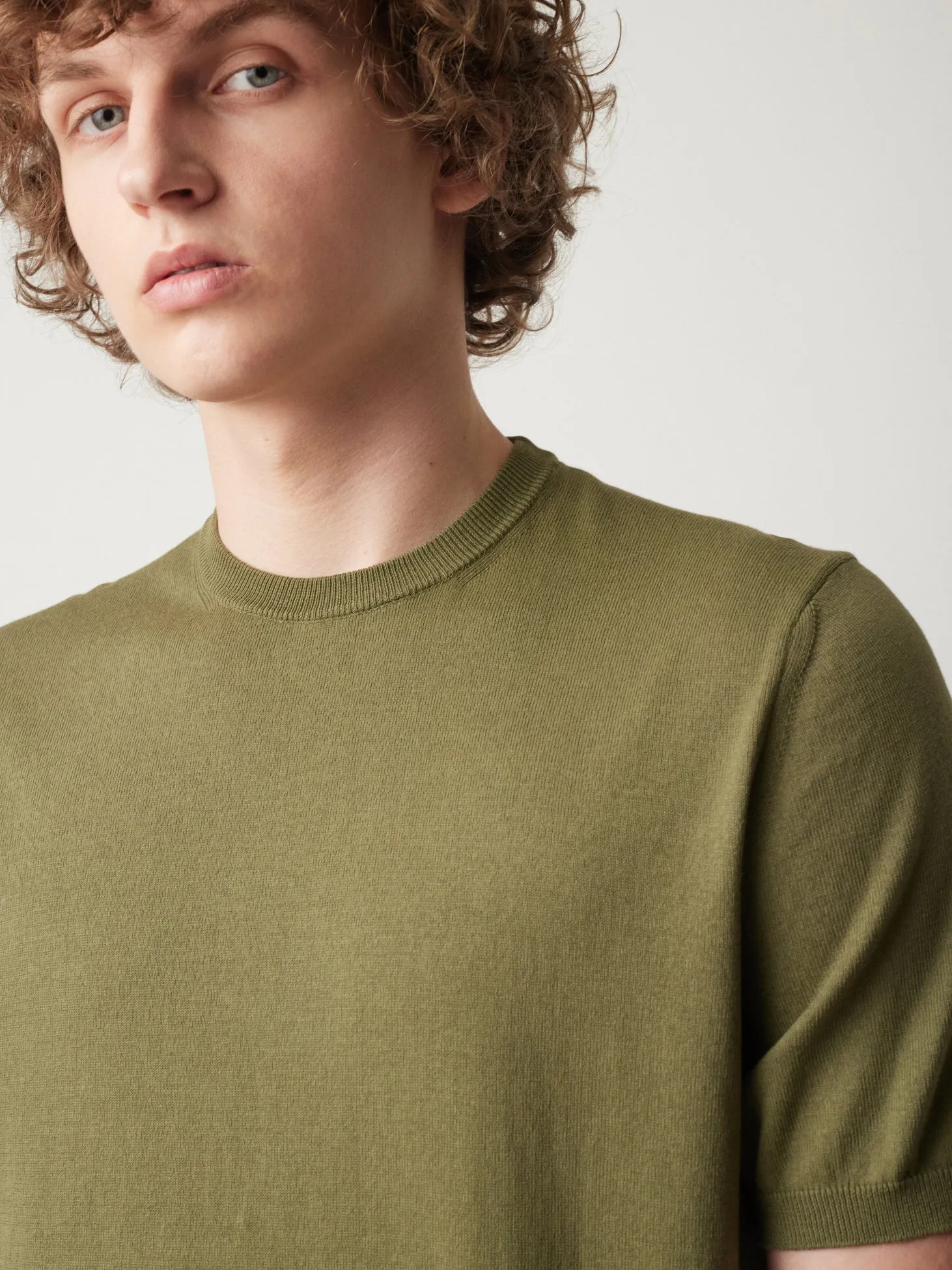 AALFEO CREWNECK SWEATER WITH SHORT SLEEVES