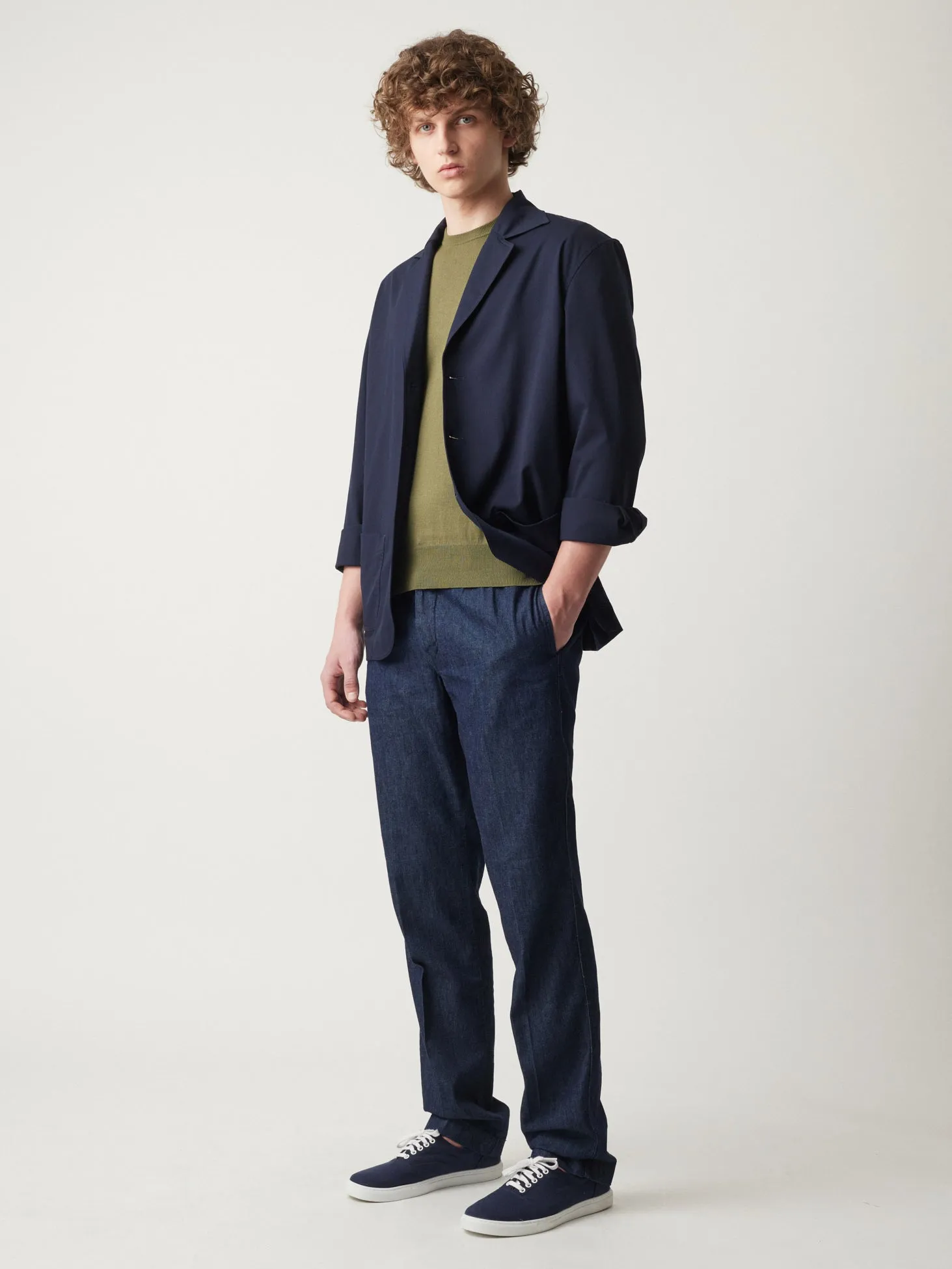 AALFEO CREWNECK SWEATER WITH SHORT SLEEVES