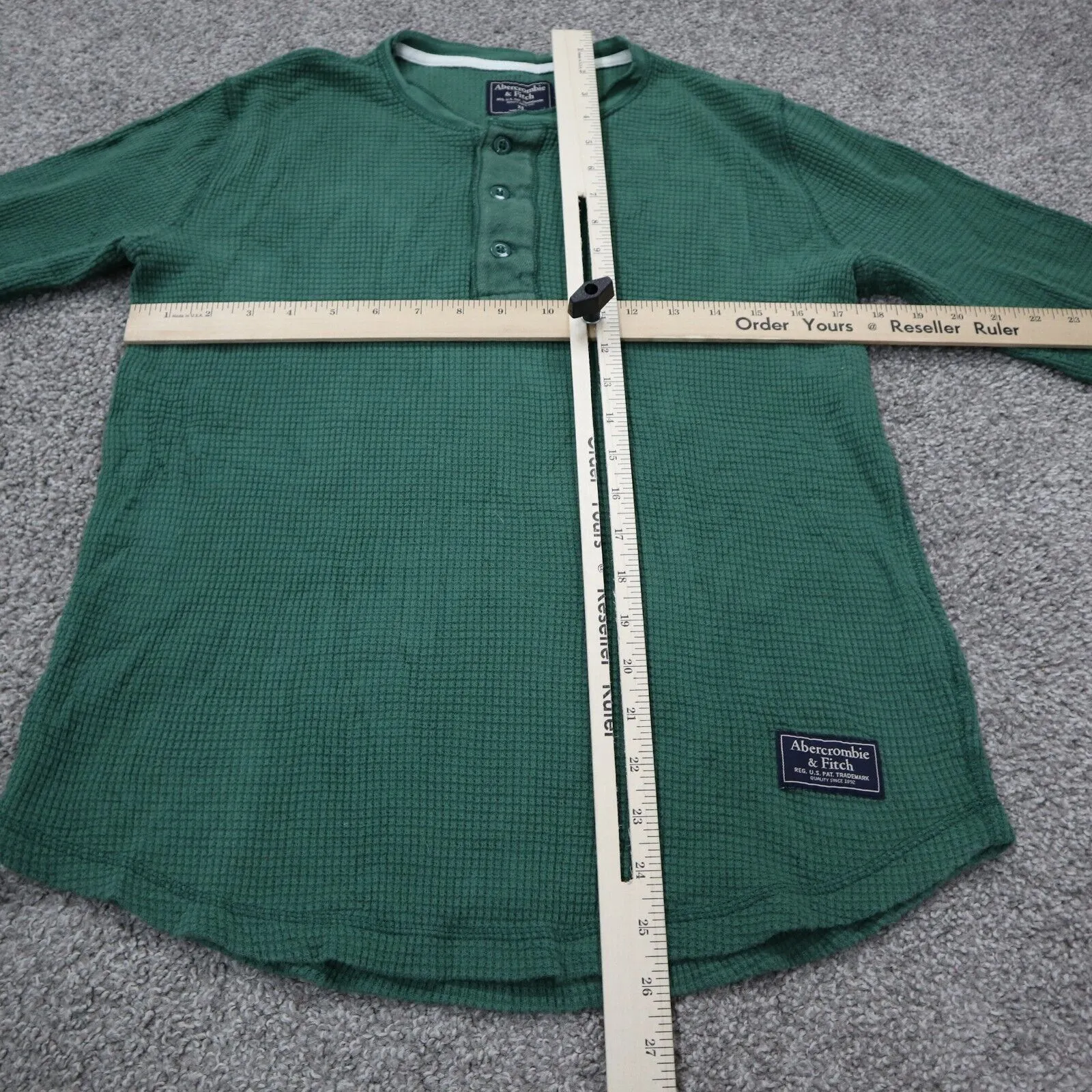 Abercrombie Mens Pullover Hanley Sweater Long Sleeves Crew Neck Green Size XS