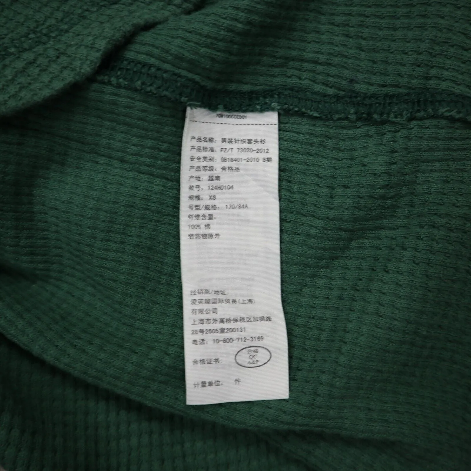 Abercrombie Mens Pullover Hanley Sweater Long Sleeves Crew Neck Green Size XS