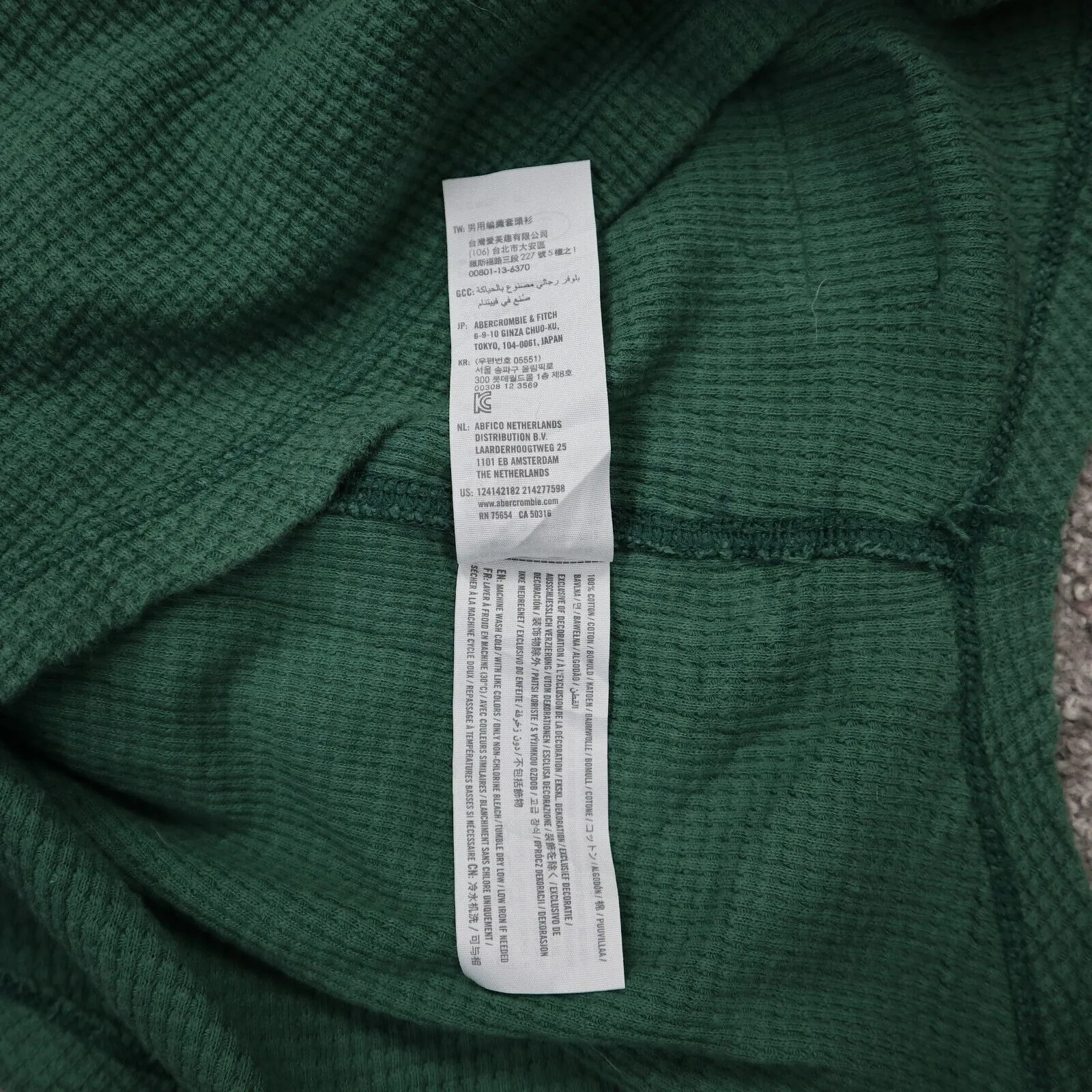 Abercrombie Mens Pullover Hanley Sweater Long Sleeves Crew Neck Green Size XS