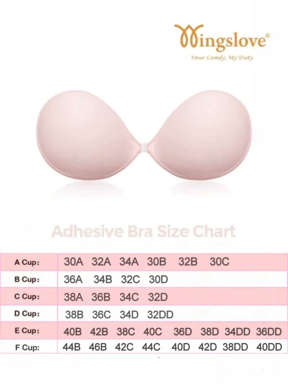 Adhesive Push-up Reusable Self Silicone Bra Pasty Bra Light Pink