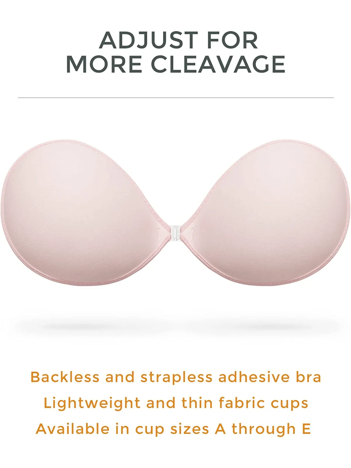 Adhesive Push-up Reusable Self Silicone Bra Pasty Bra Light Pink