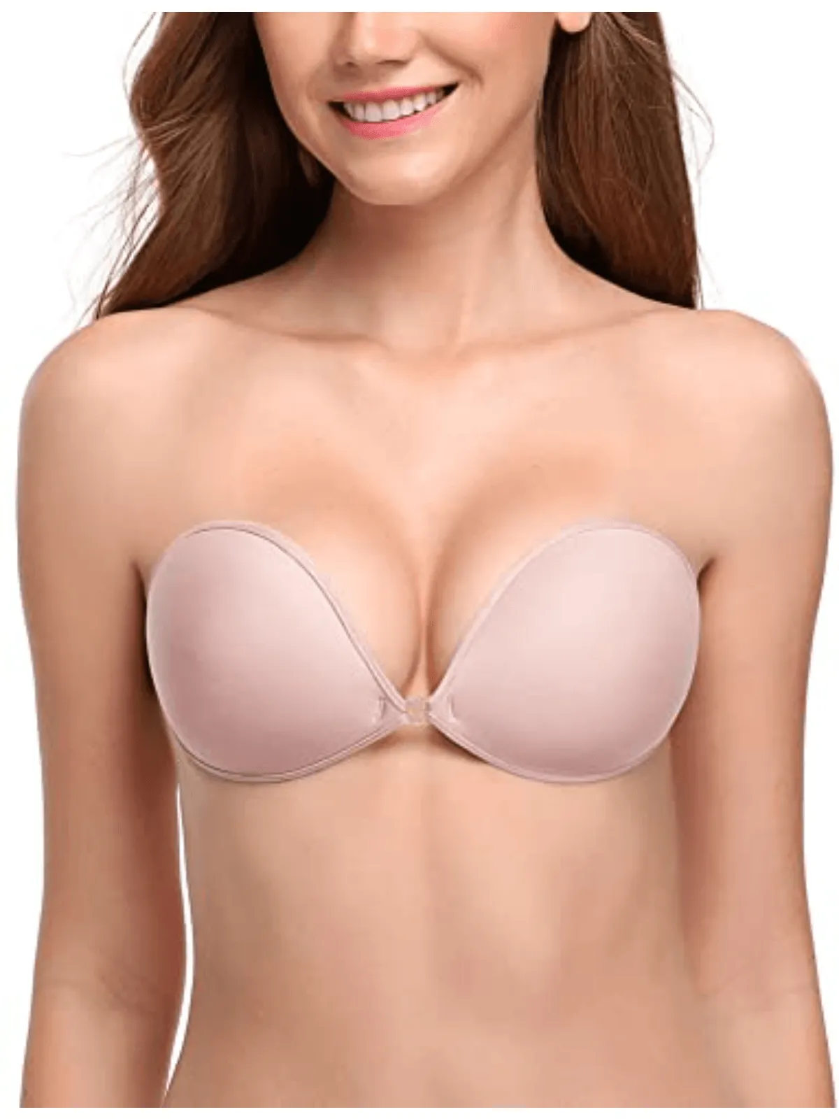 Adhesive Push-up Reusable Self Silicone Bra Pasty Bra Light Pink