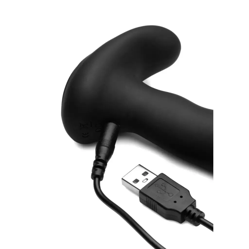 Alpha-Pro 10X P-MASSAGE Silicone Prostate Stimulator with Stroking Bead