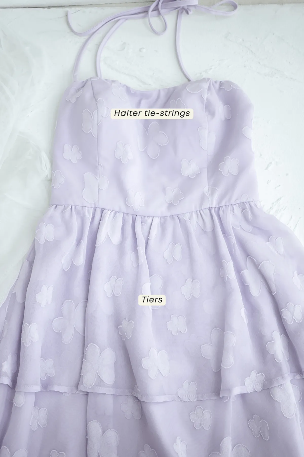 AMARIS PADDED HALTER DRESS IN WHITE