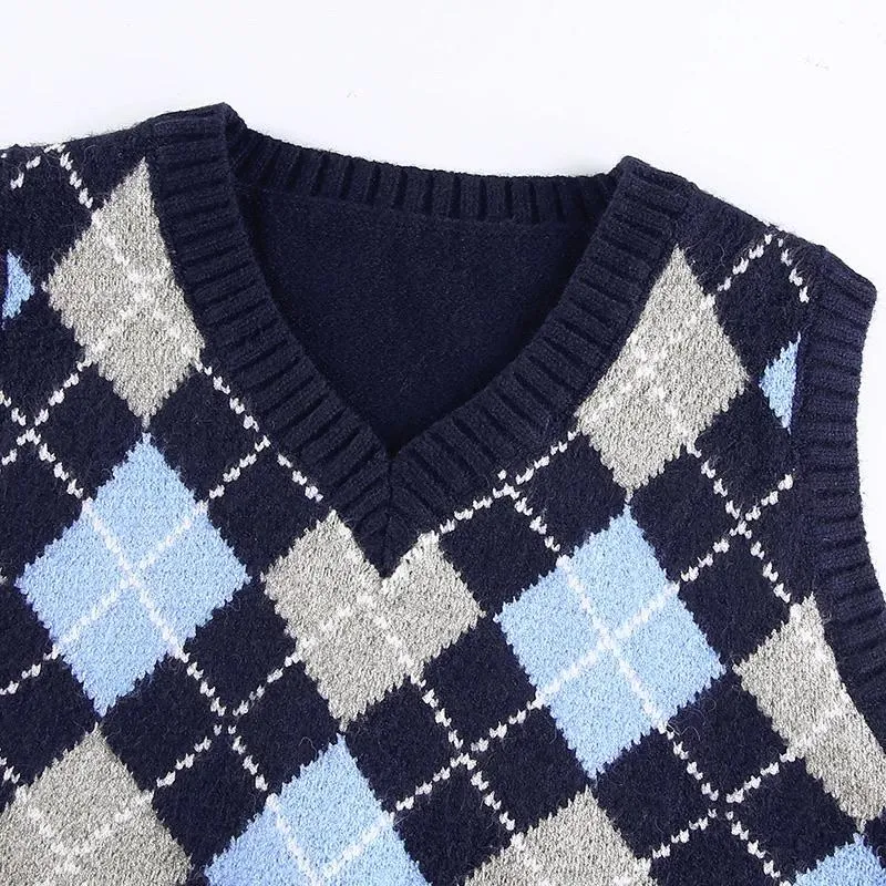 Argyle Y2K Checkered Vest ☁️