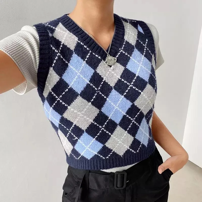 Argyle Y2K Checkered Vest ☁️