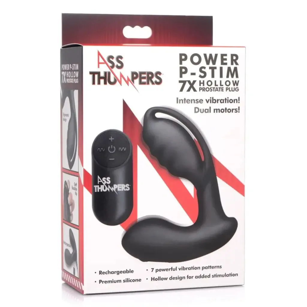 Ass Thumpers Power P-Stim 7X Hollow Silicone Prostate Plug