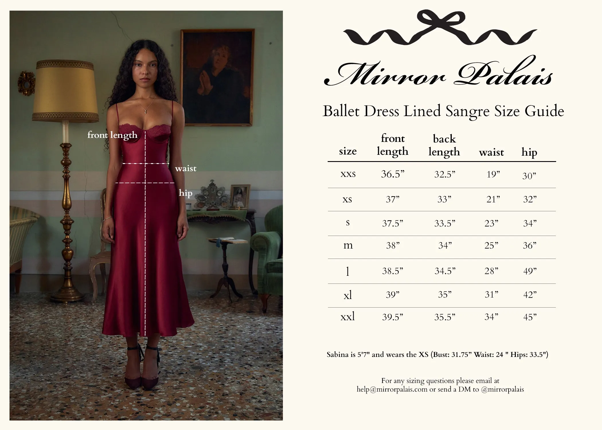 Ballet Dress Sangre Lined (Pre-Order)