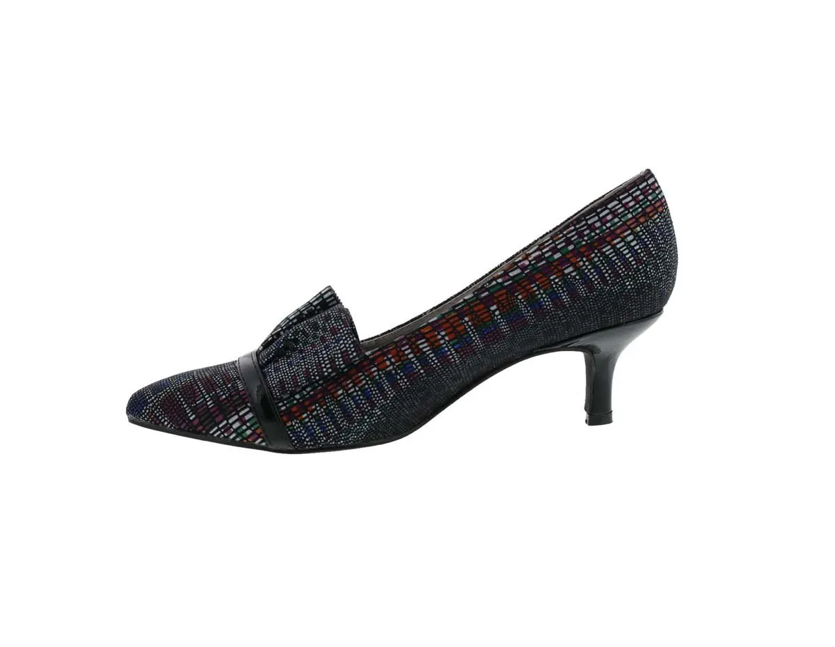 Bellini Banshee Women Dress Pump Shoe In Black Multi Textile