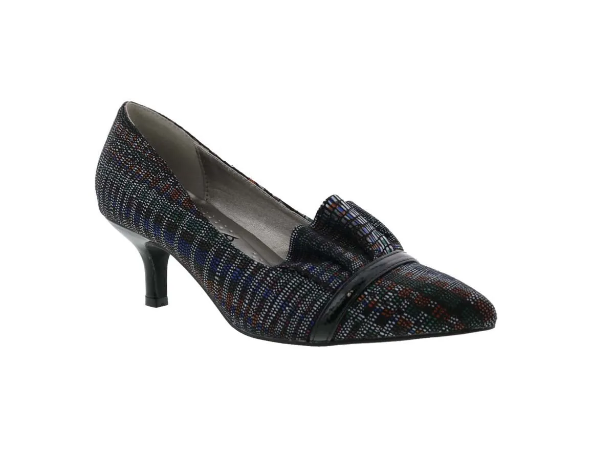 Bellini Banshee Women Dress Pump Shoe In Black Multi Textile