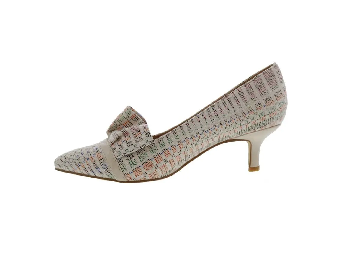 Bellini Banshee Women Dress Pump Shoe In White Multi Textile