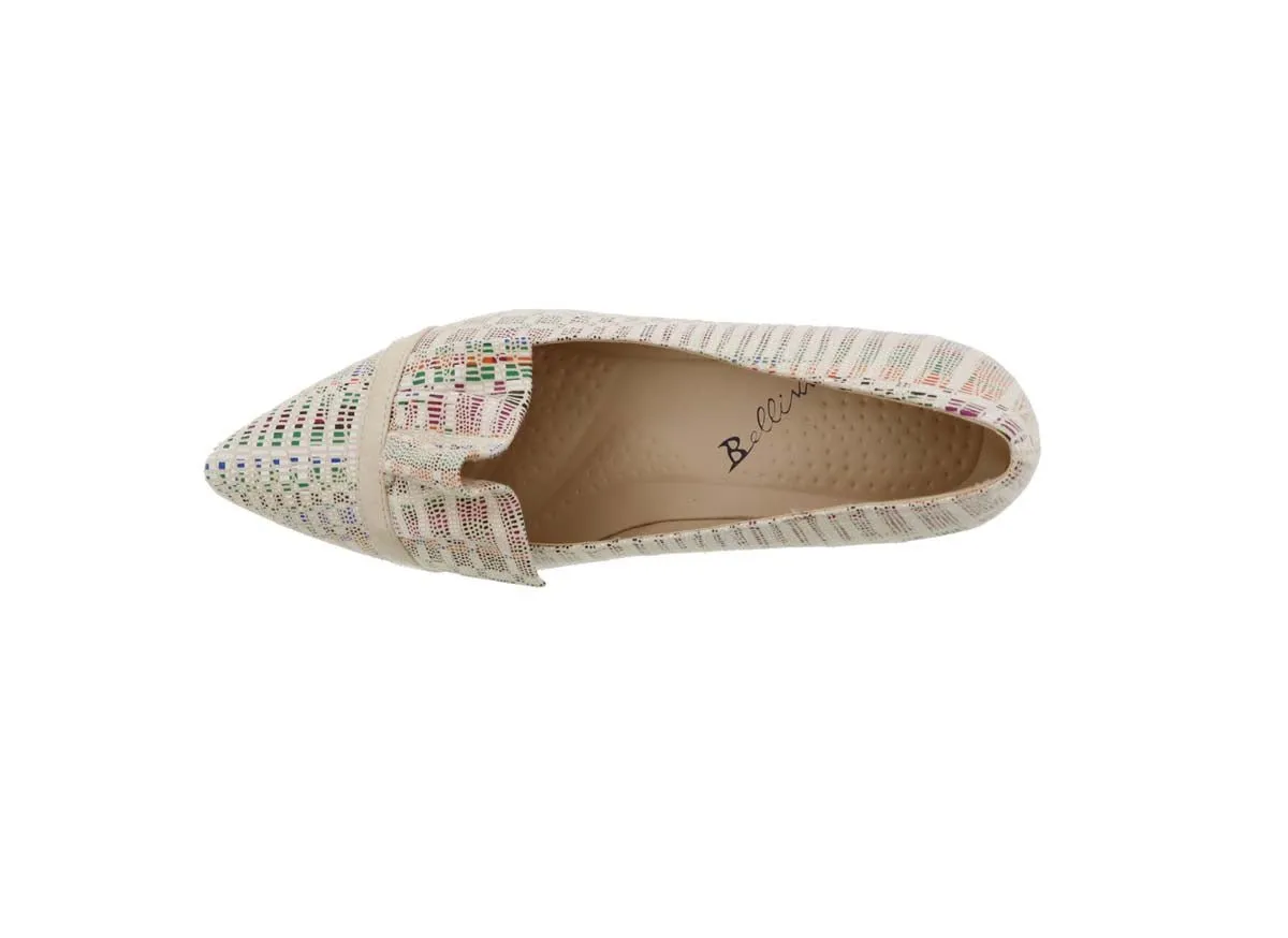 Bellini Banshee Women Dress Pump Shoe In White Multi Textile