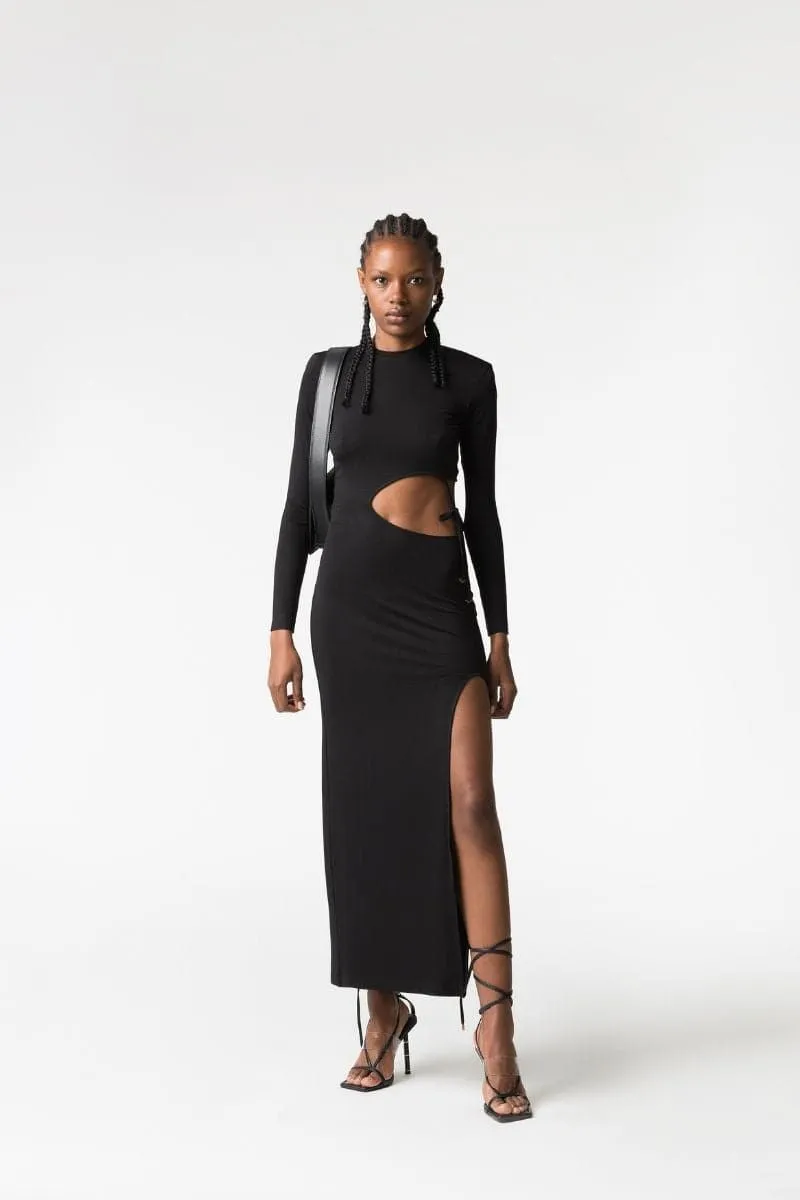 BLACK YALA 2.0 CUT-OUT LONG DRESS