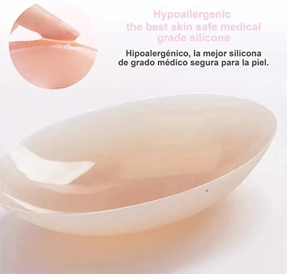 DClub Nipple Covers Reusable Comfortable & Natural Invisible Adhesive Silicone Pasties for Women, Round (Skin) (2)