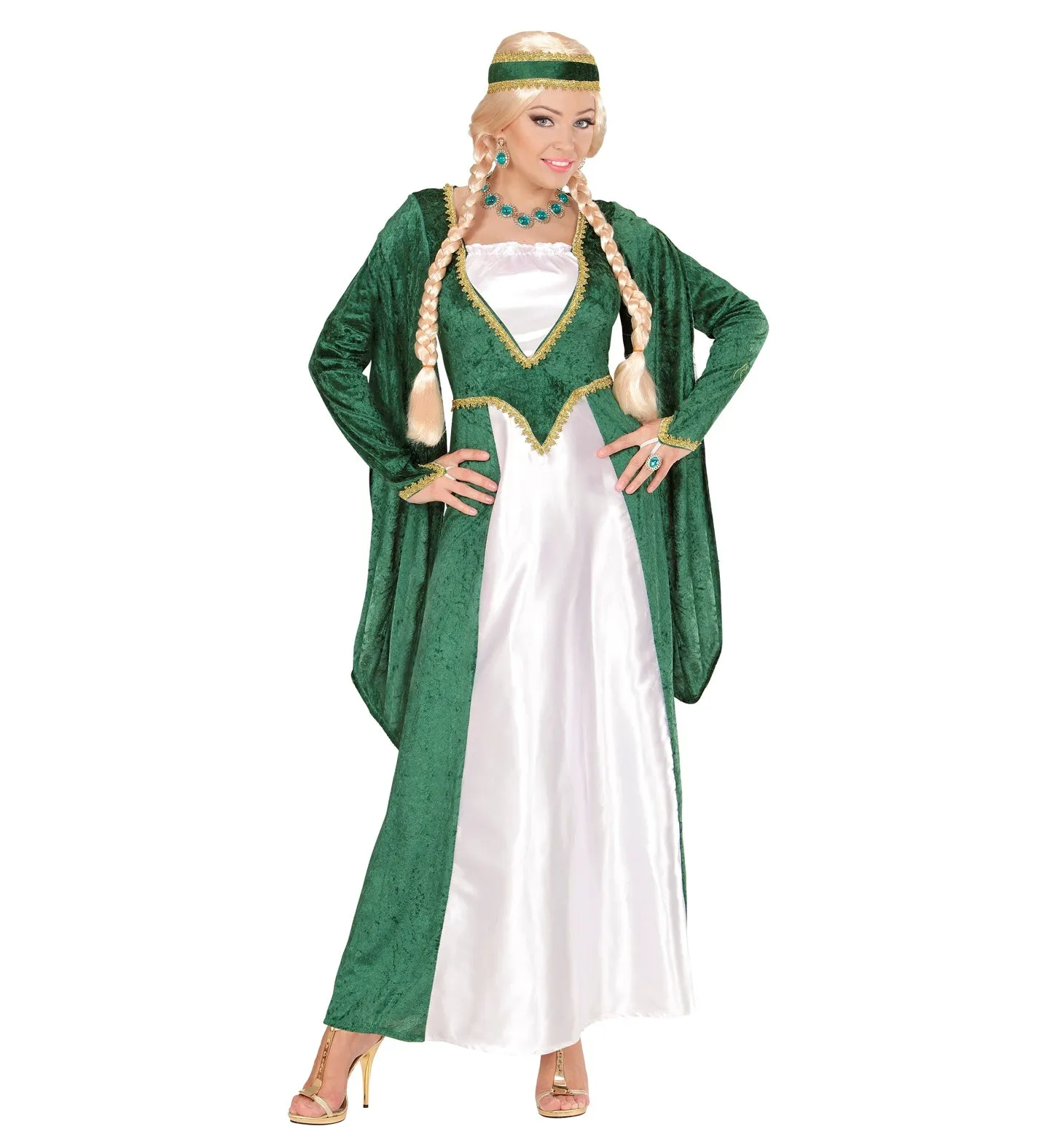 Deluxe Renaissance Queen Costume Green