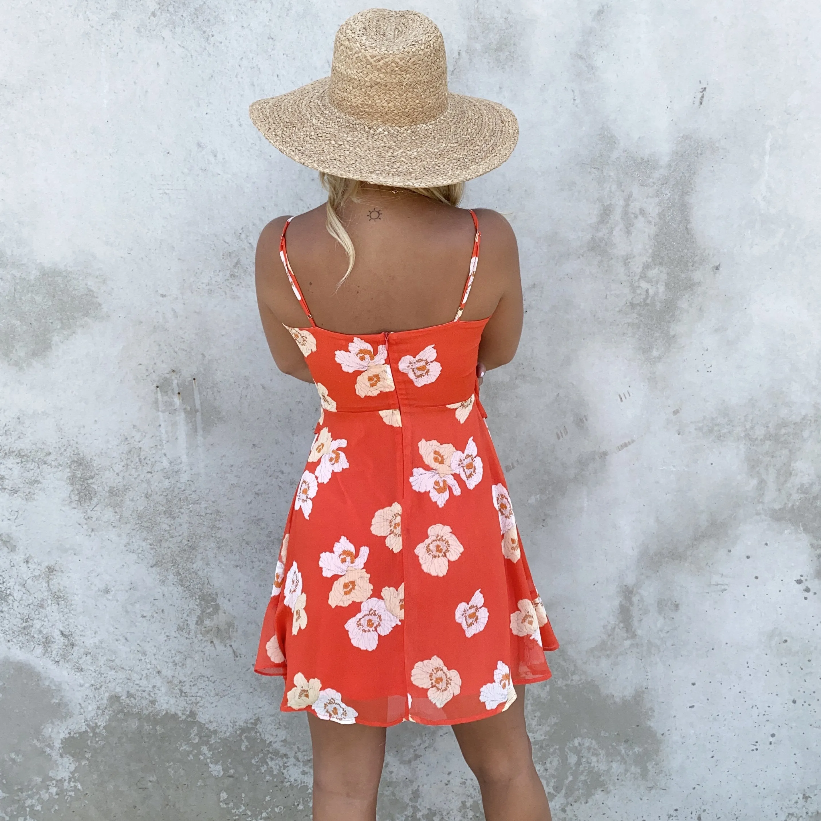 Eternal Flame Floral Print Dress