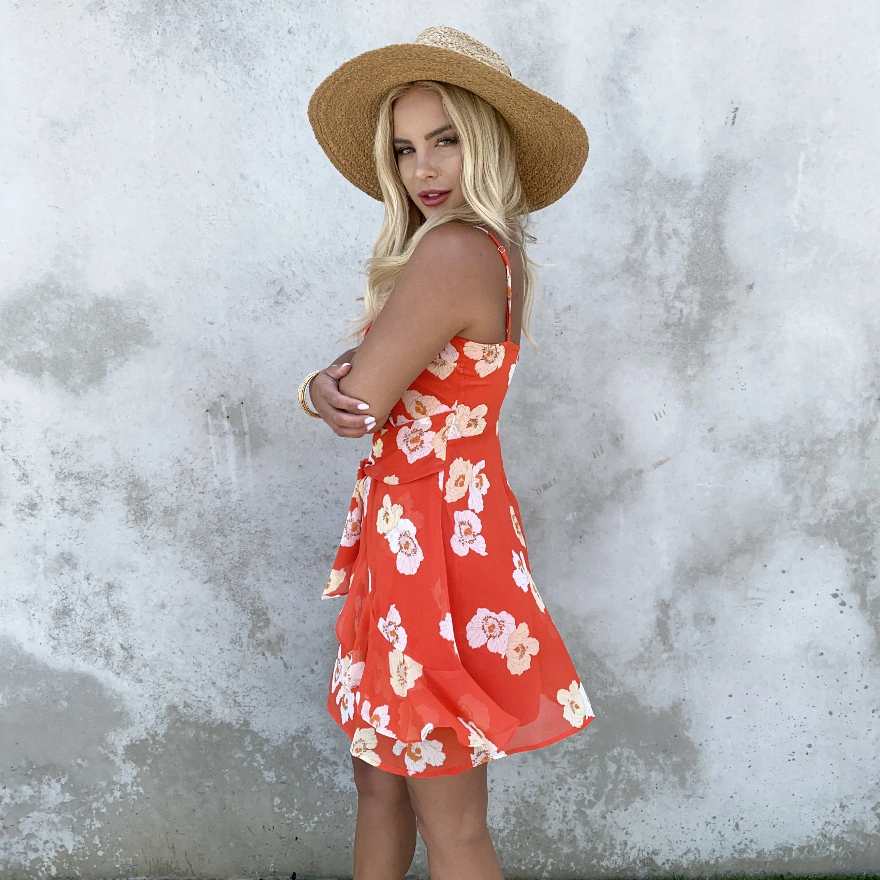 Eternal Flame Floral Print Dress