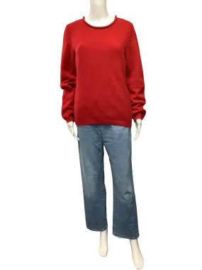 Fifth Avenue Sweater Crew Neck Cashmere Red Size: L