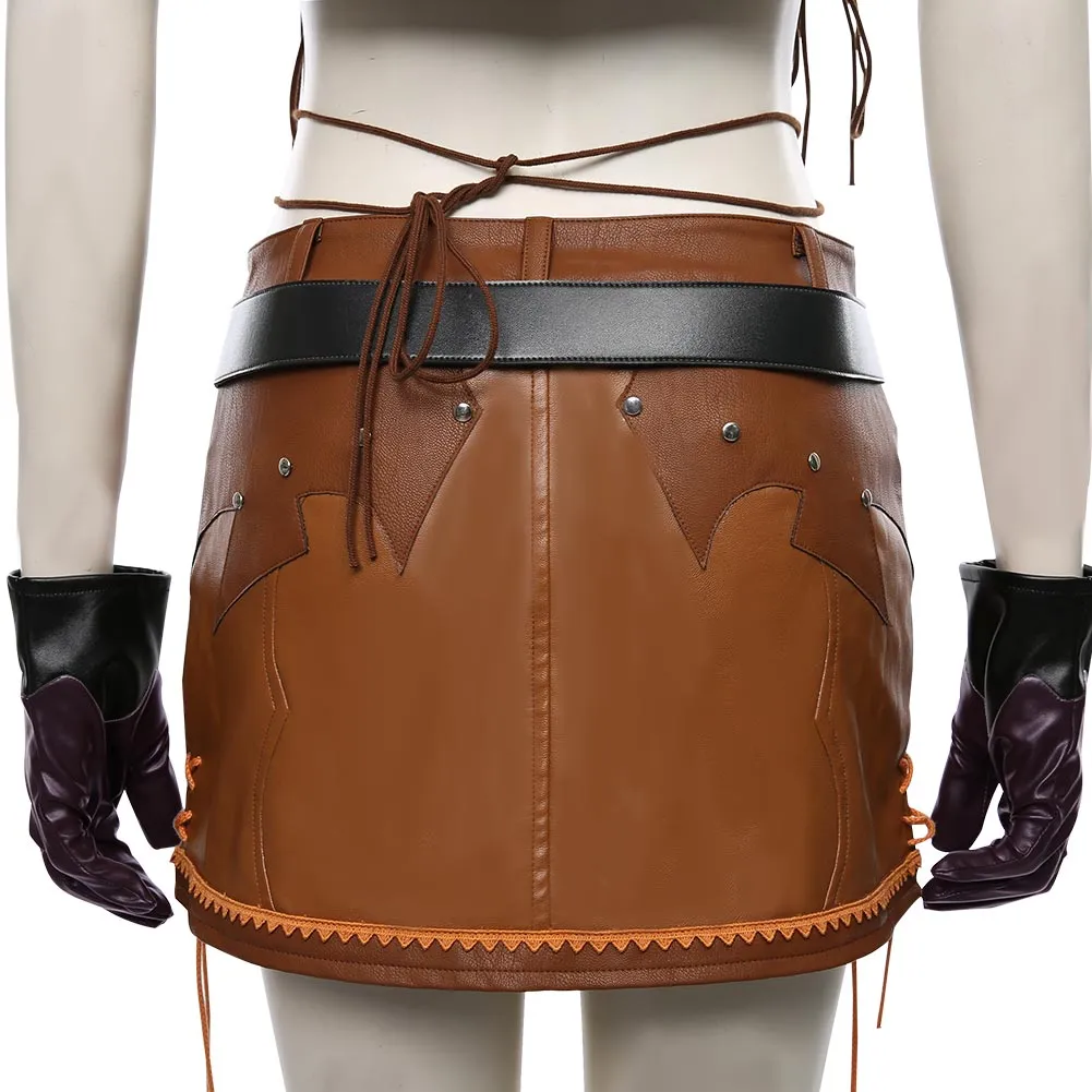Final Fantasy VII Remake The Cowboy Suit Tifa Lockhart Cosplay Costume Halloween Carnival Costume