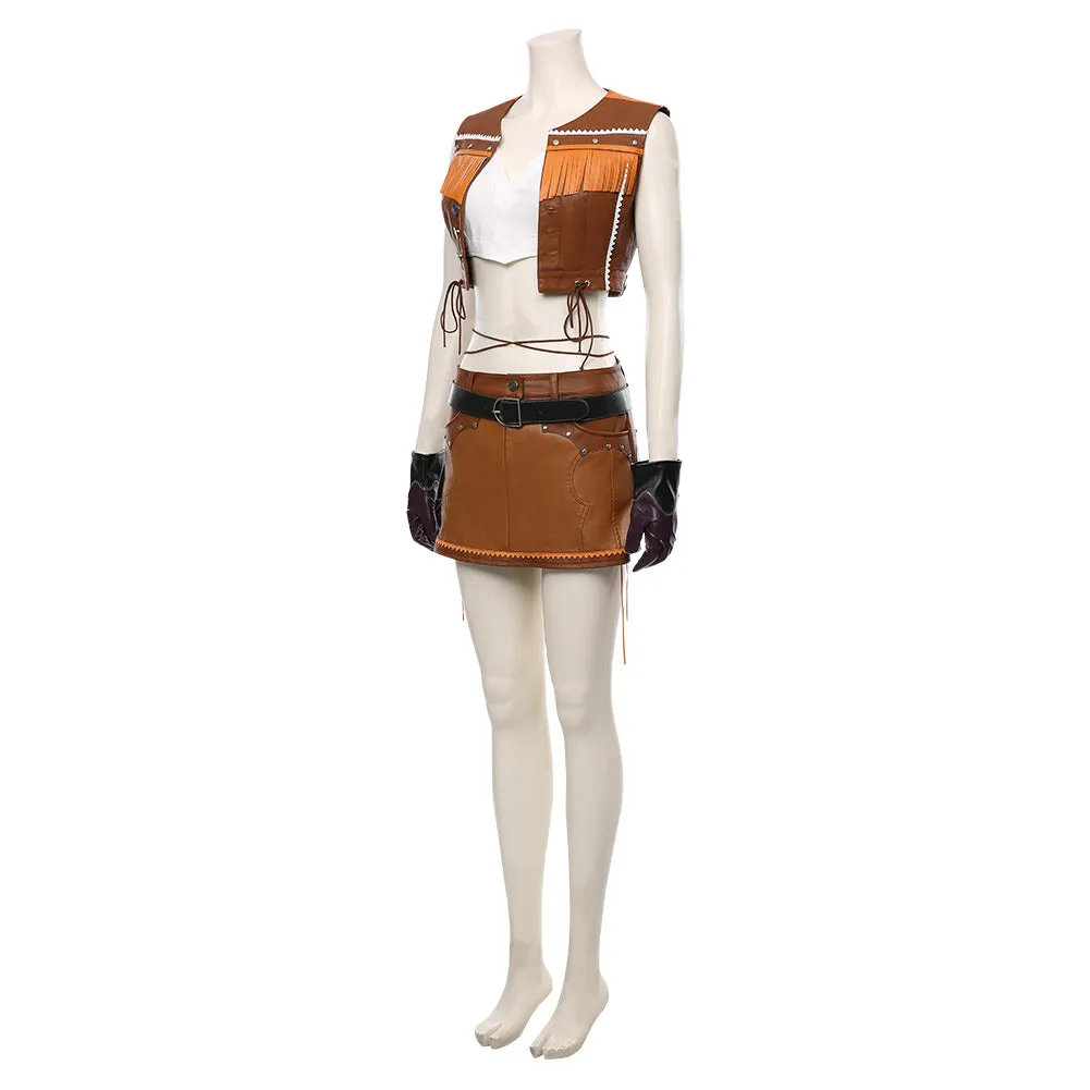 Final Fantasy VII Remake The Cowboy Suit Tifa Lockhart Cosplay Costume Halloween Carnival Costume