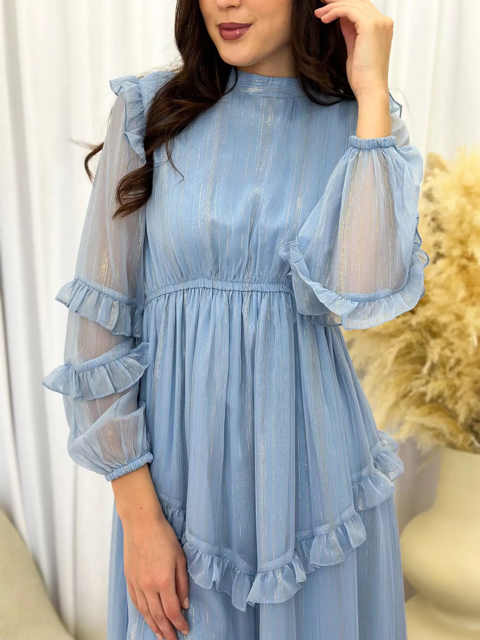 Frozen Petal Frill Dress