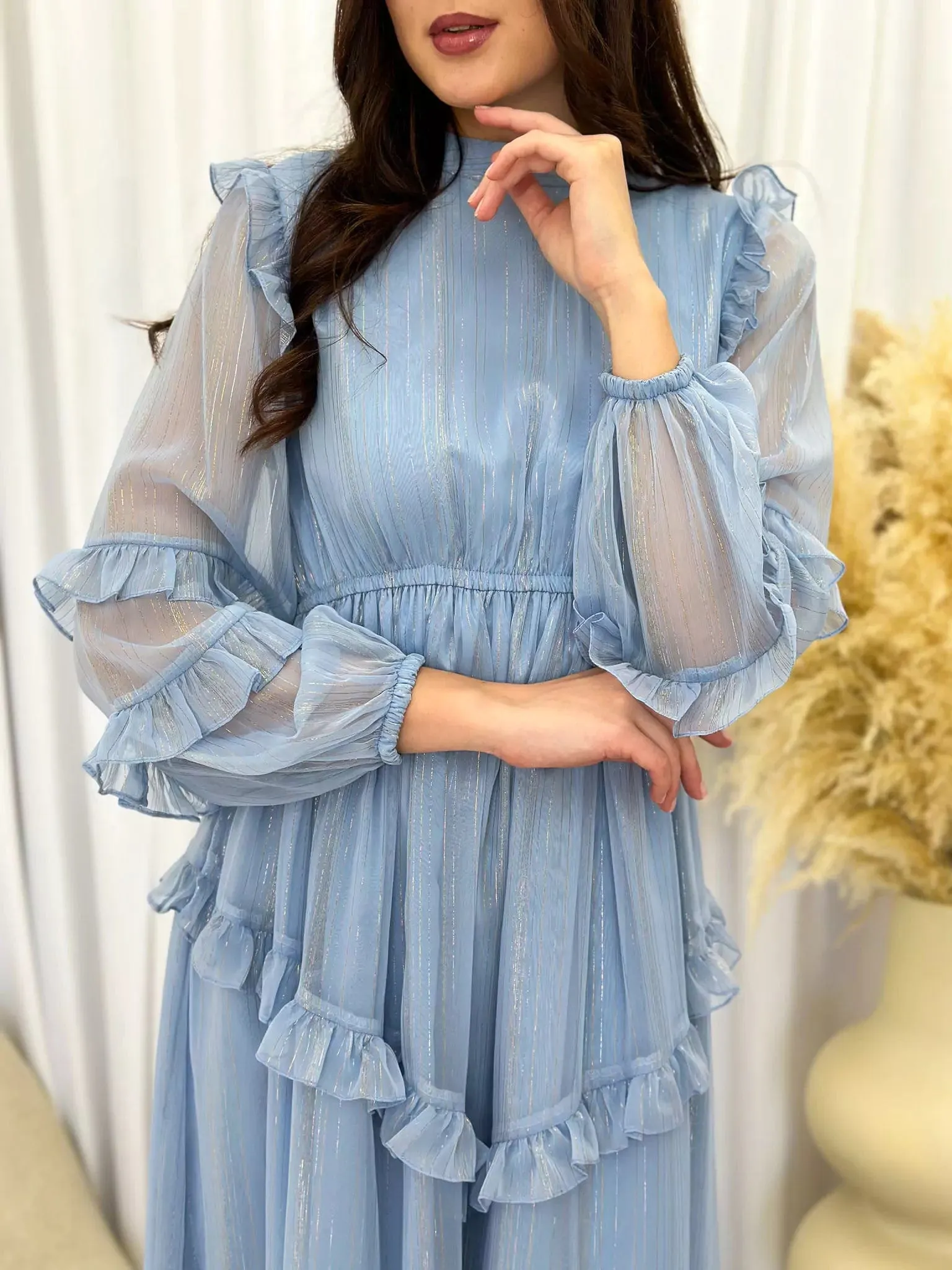 Frozen Petal Frill Dress