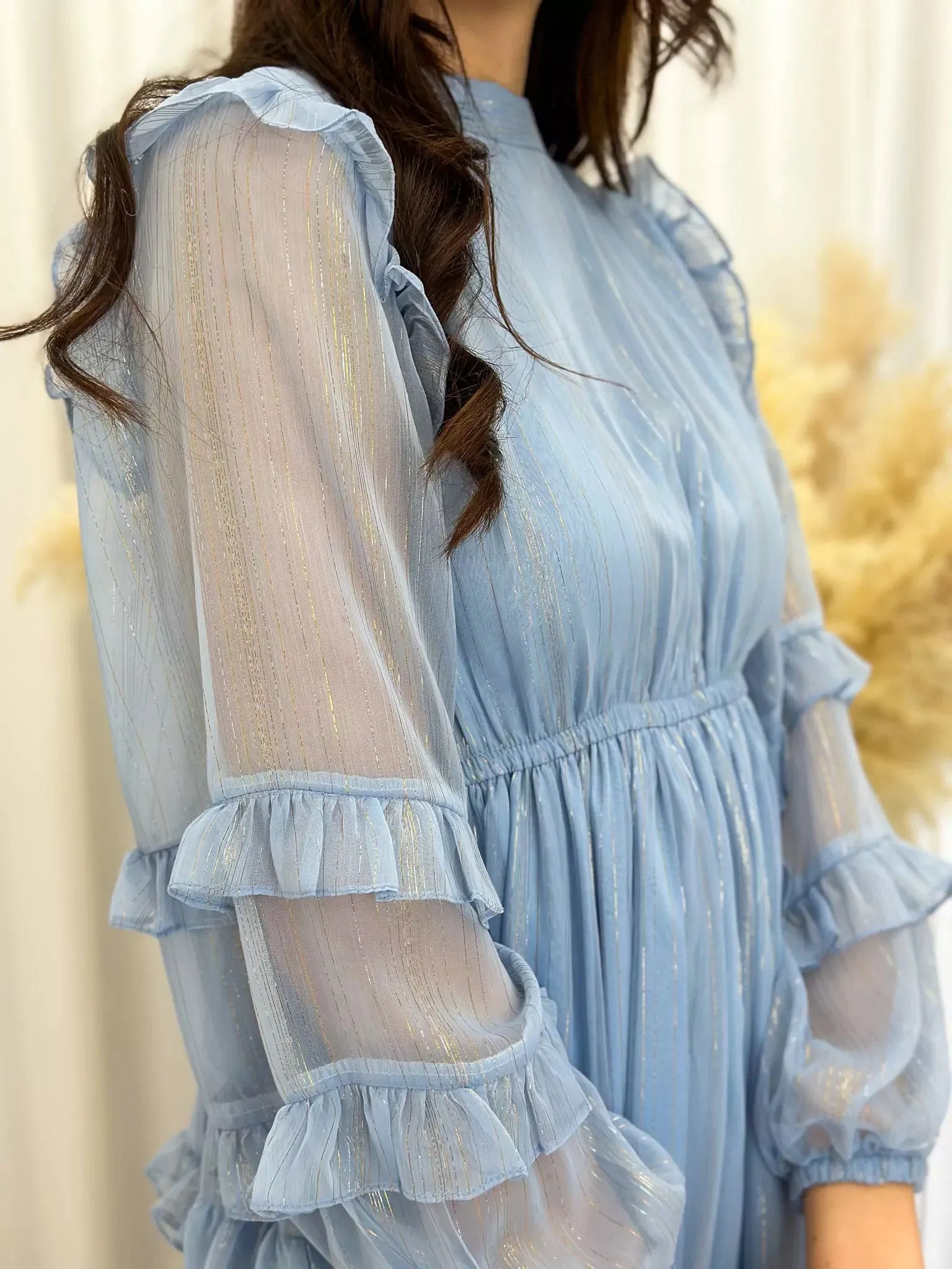 Frozen Petal Frill Dress