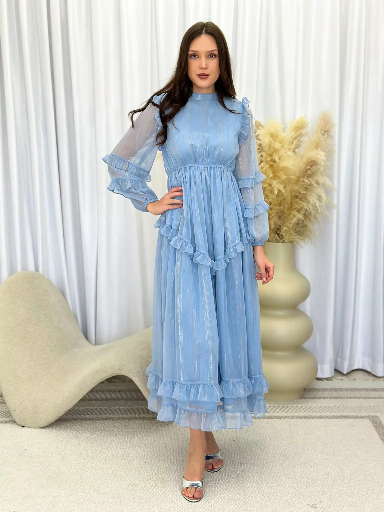 Frozen Petal Frill Dress