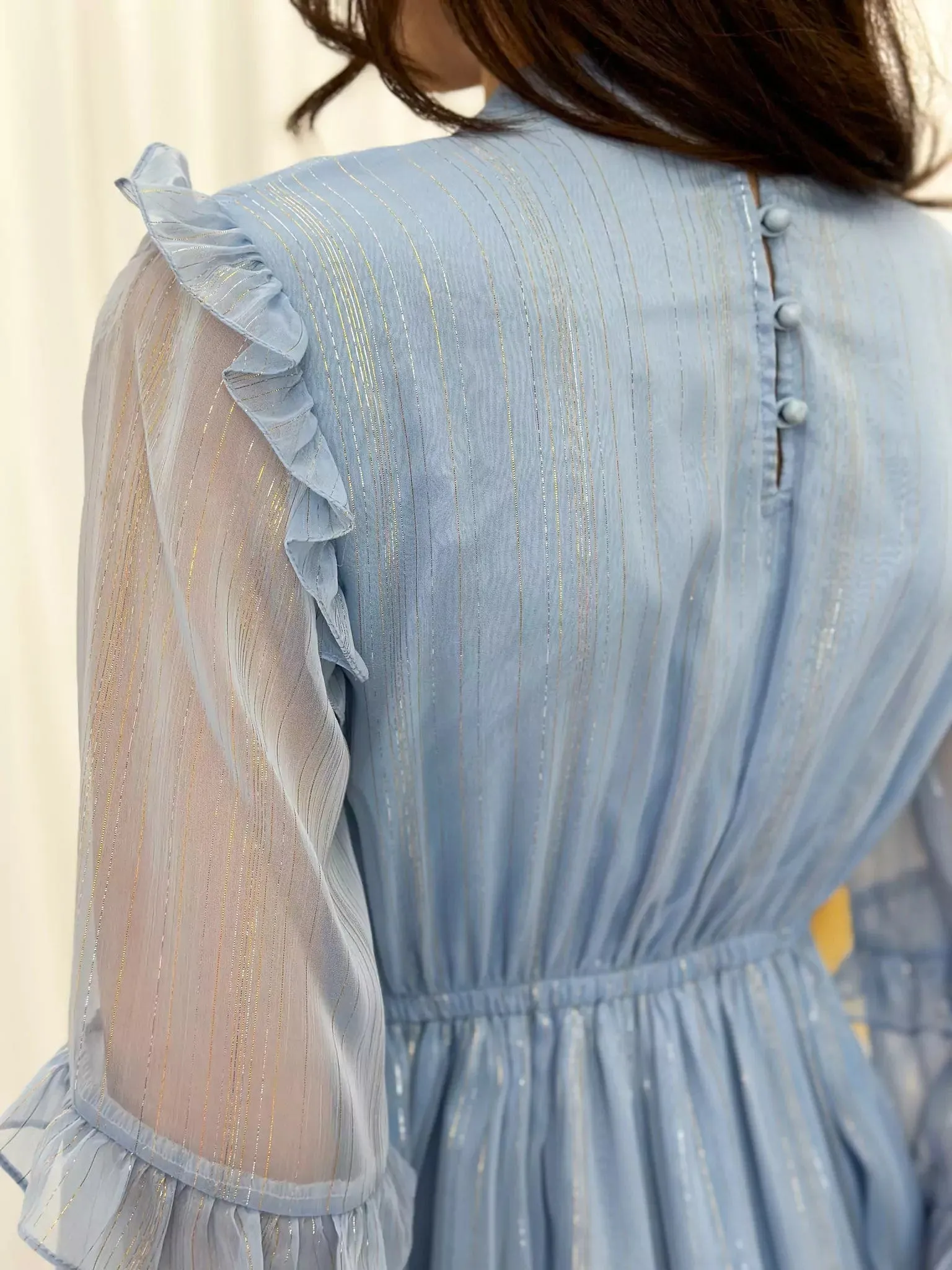 Frozen Petal Frill Dress