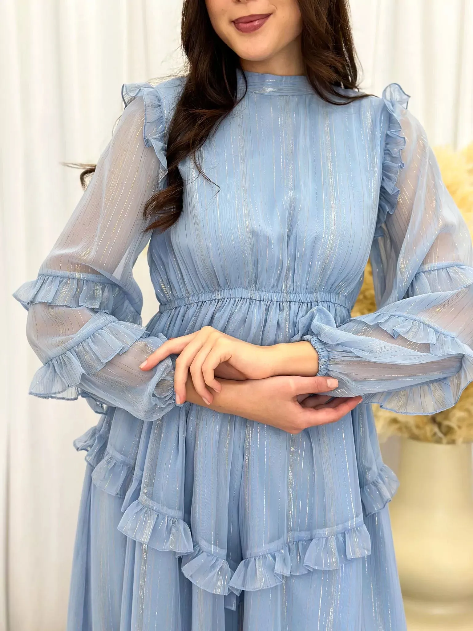 Frozen Petal Frill Dress