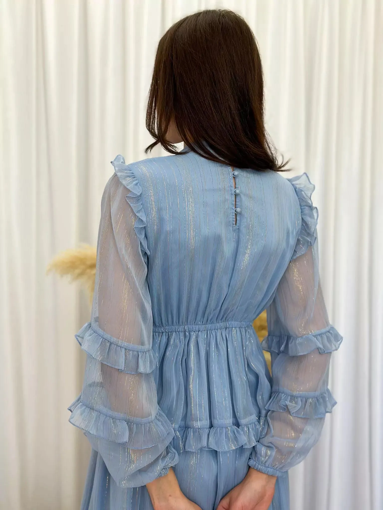 Frozen Petal Frill Dress