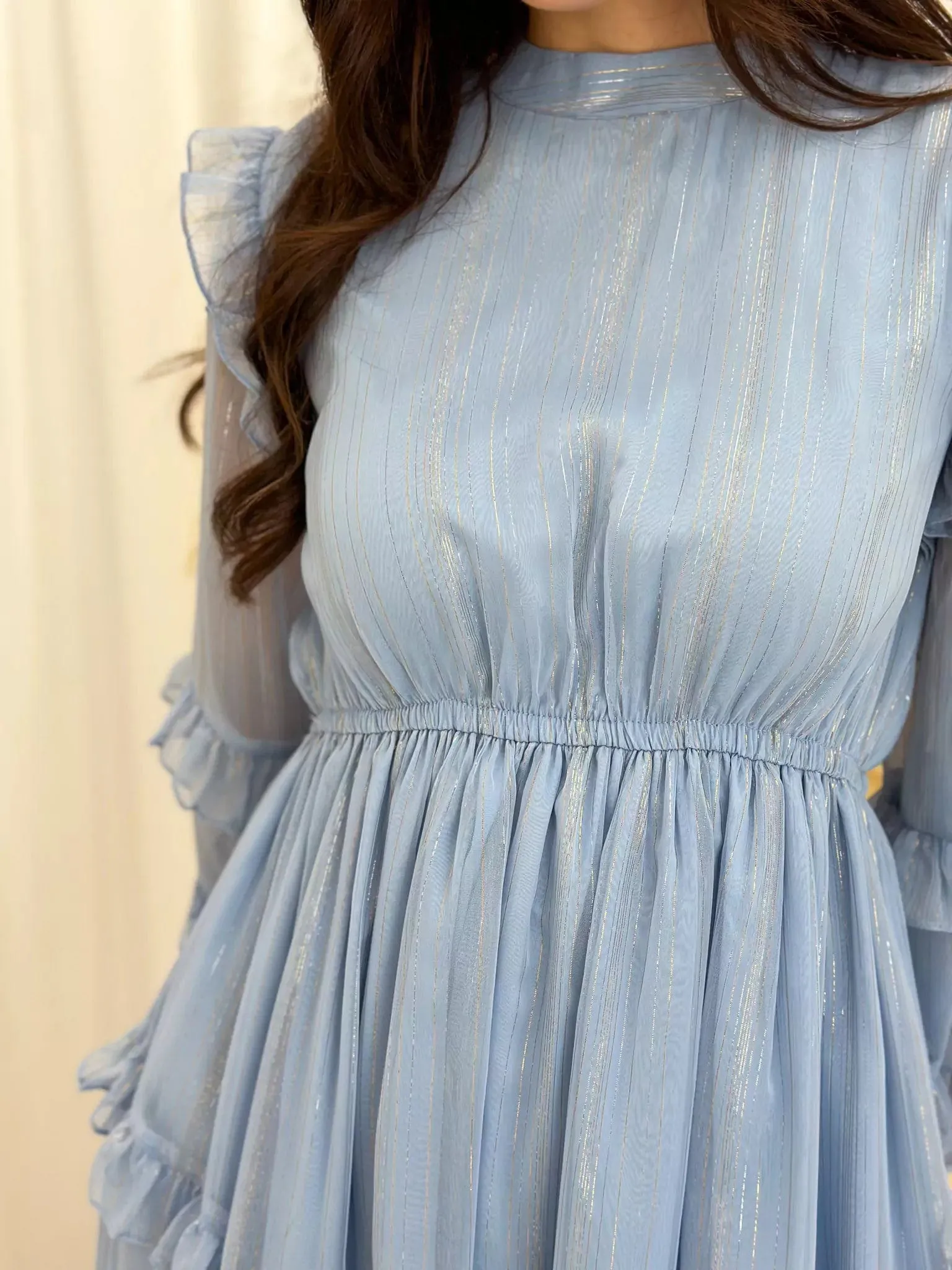 Frozen Petal Frill Dress