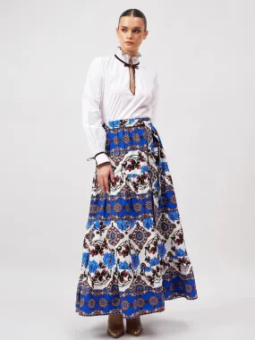 Gia Skirt in Atlas Cobalt