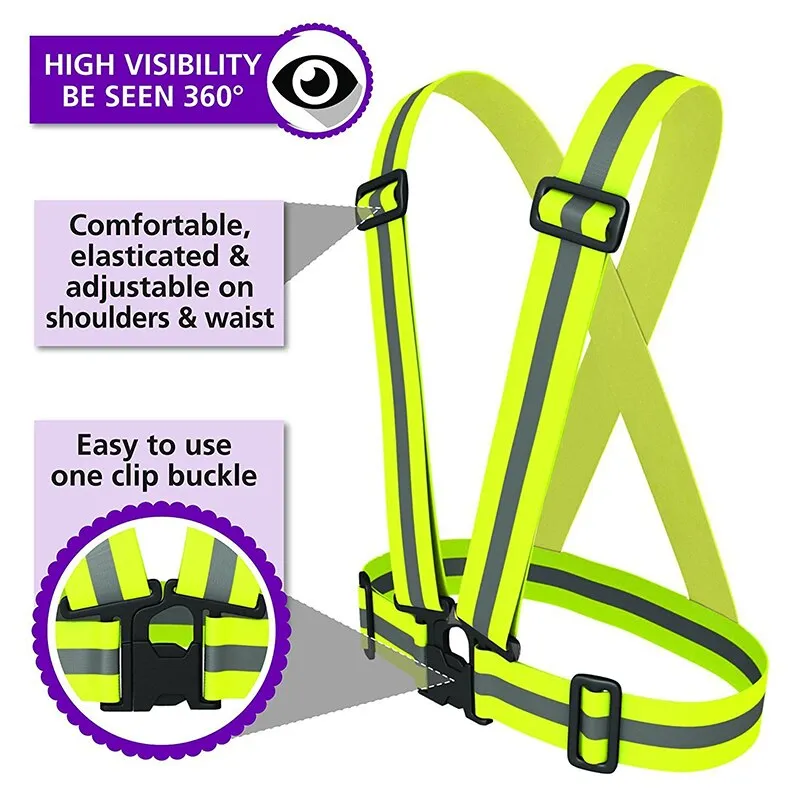 Hi Vis High Visibility Unisex Outdoor Reflective Elasticity Safety Vest