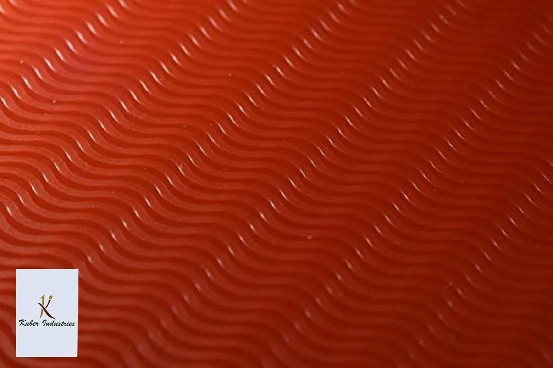 Kuber Industries PVC Refrigerator Drawer Place Mats|Waterproof Non-Slip Mats|Washable Mats Covers Pads| Pack of 6 (Red)