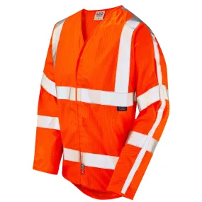 LEO MESHAW Flame Retardant Sleeved Hi-Vis Waistcoat Vest