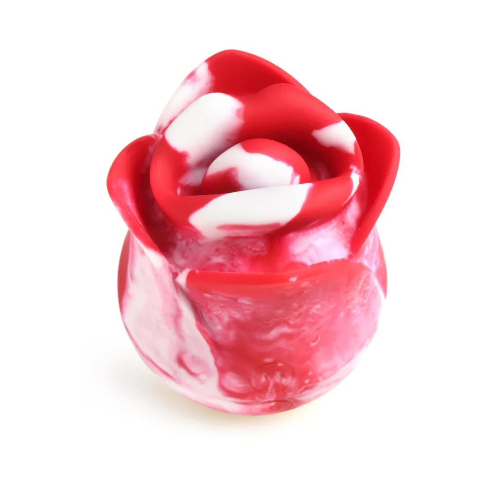 Lickgasm Kissing & Vibrating Rose Clitoral Stimulator Swirl