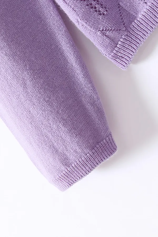 Lightweight V Neck Cable Knit Wool Sweater
