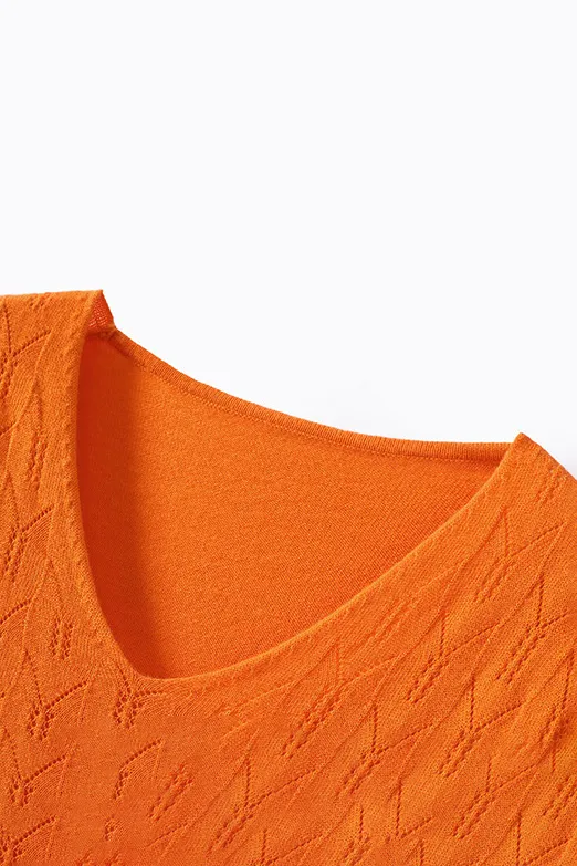 Lightweight V Neck Cable Knit Wool Sweater
