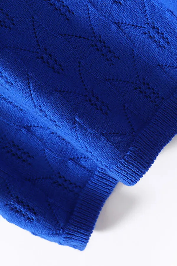 Lightweight V Neck Cable Knit Wool Sweater