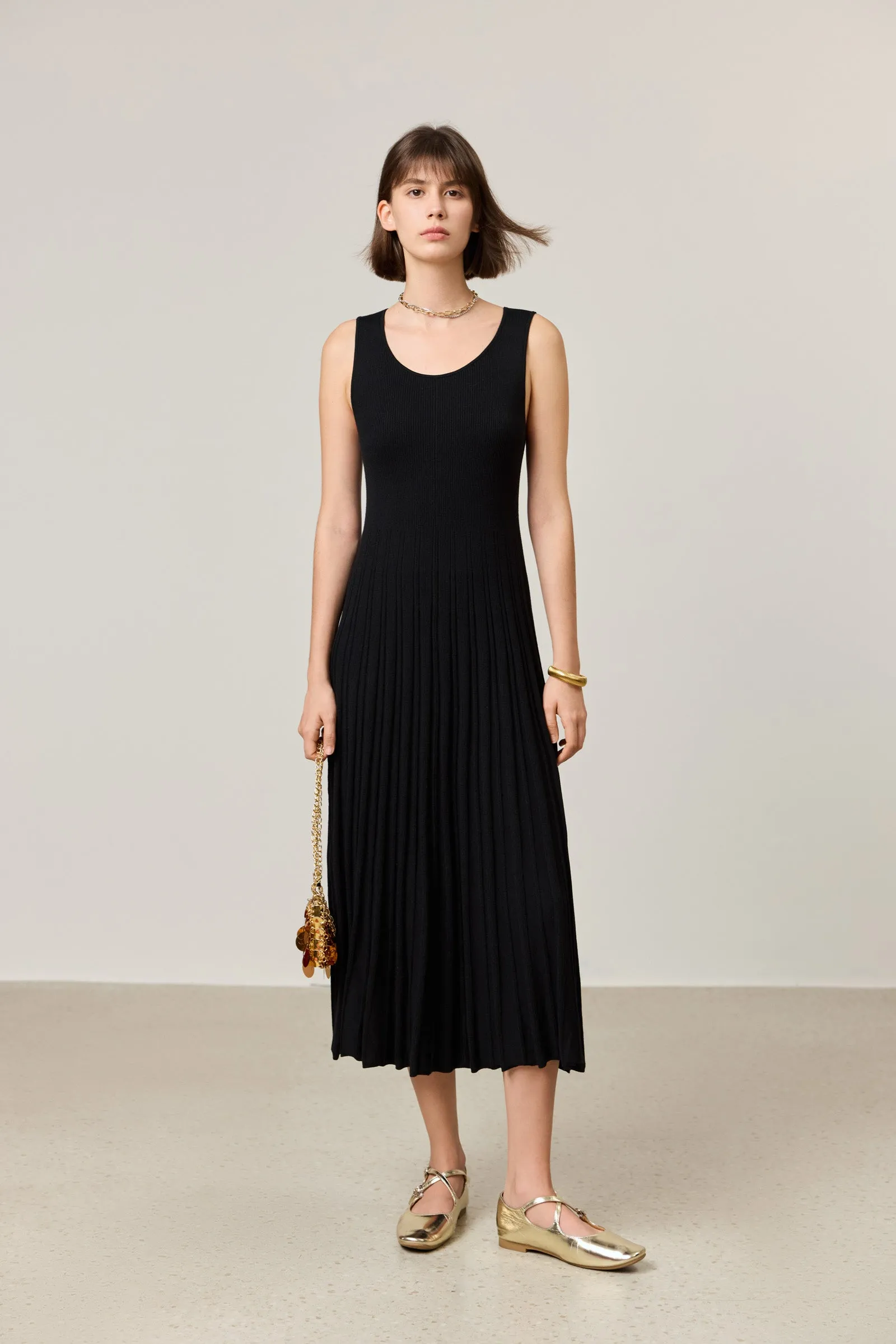 LILY Slim Fit Black Slip Dress