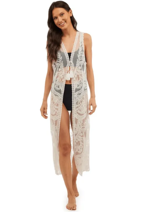 Long Line Lace Vest