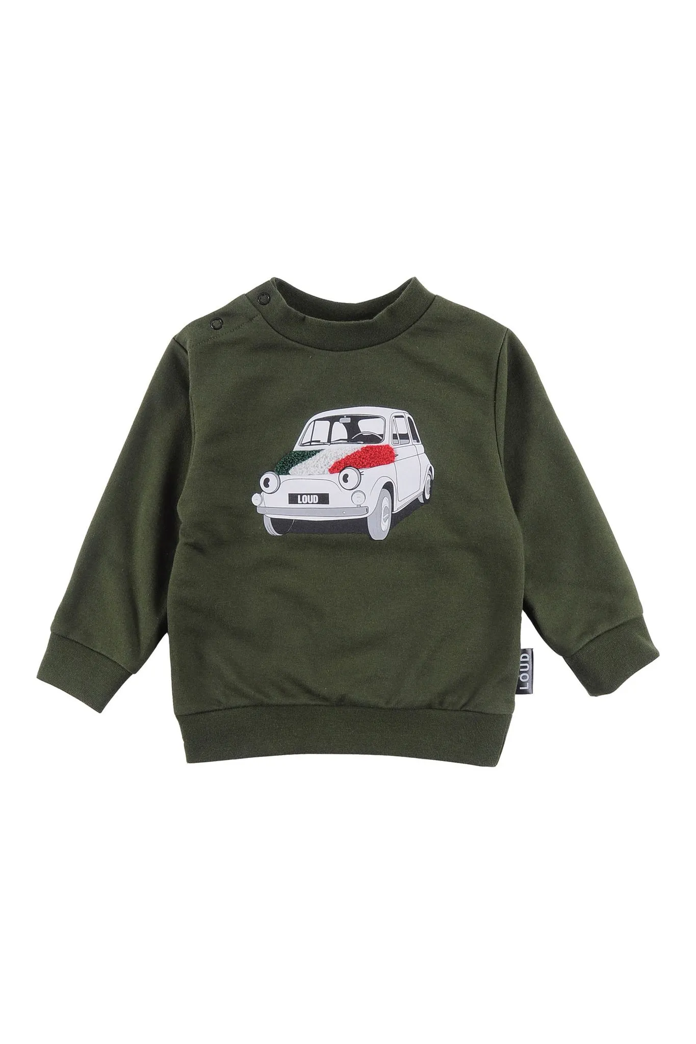 LOUD APPAREL MILITARY GREEN DRAMA SWEATER