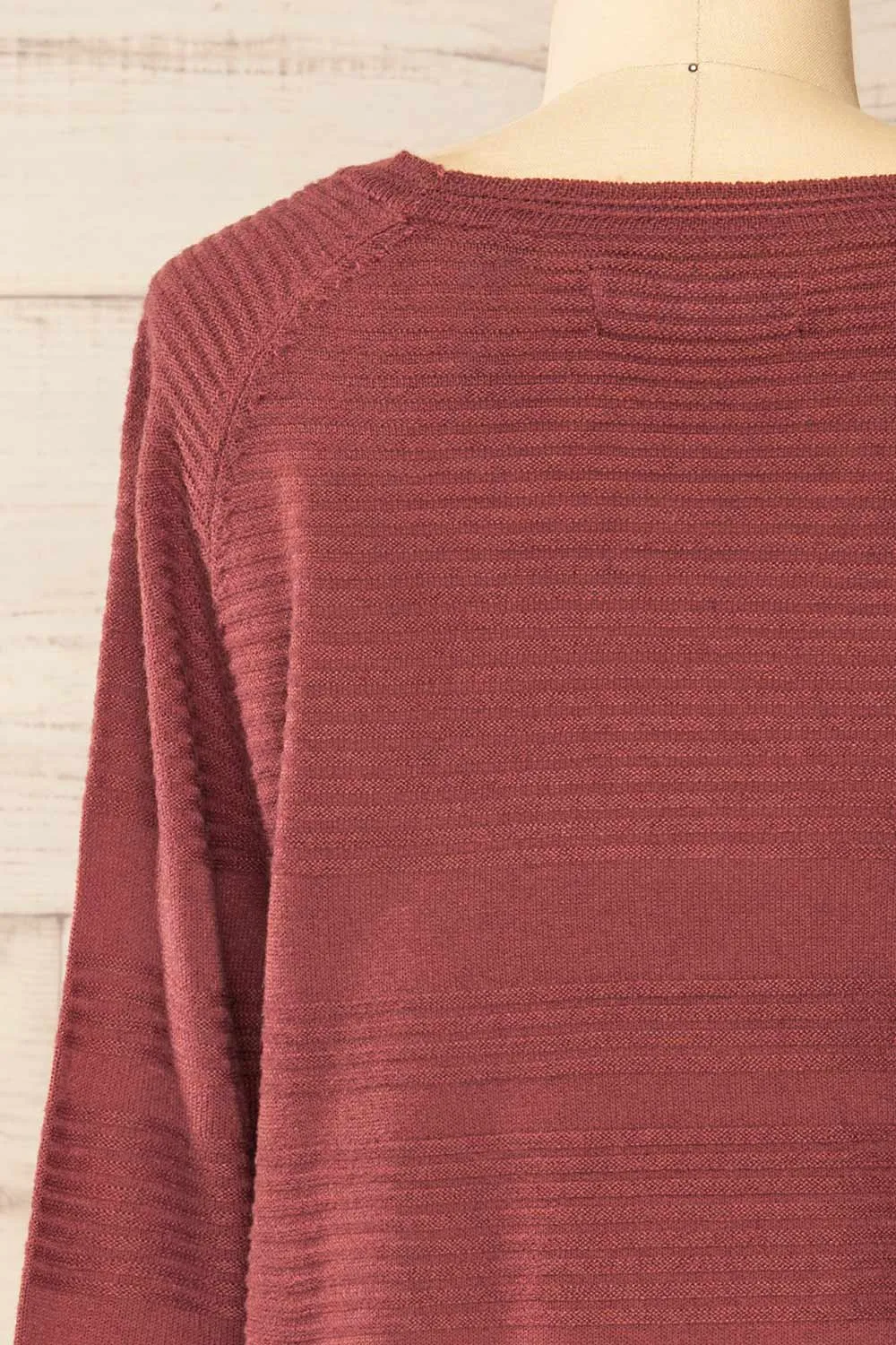 Mirando Mauve | Thin Knit Striped Sweater