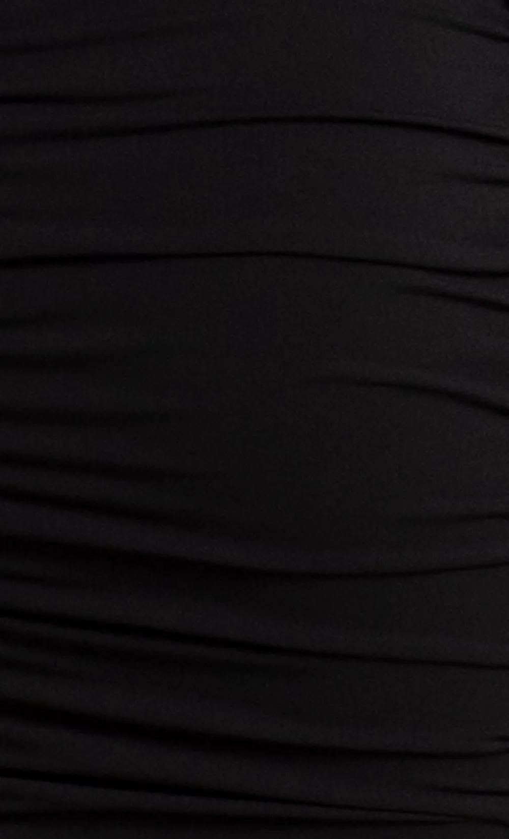 MYLA LONG SLEEVE MAXI DRESS - BLACK